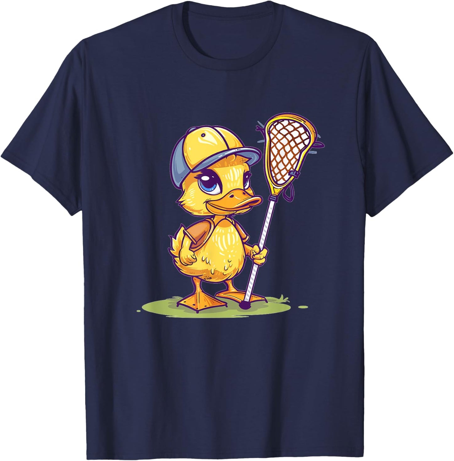 Cute Lacrosse Duck T-Shirt - T-Shirt | Navy
