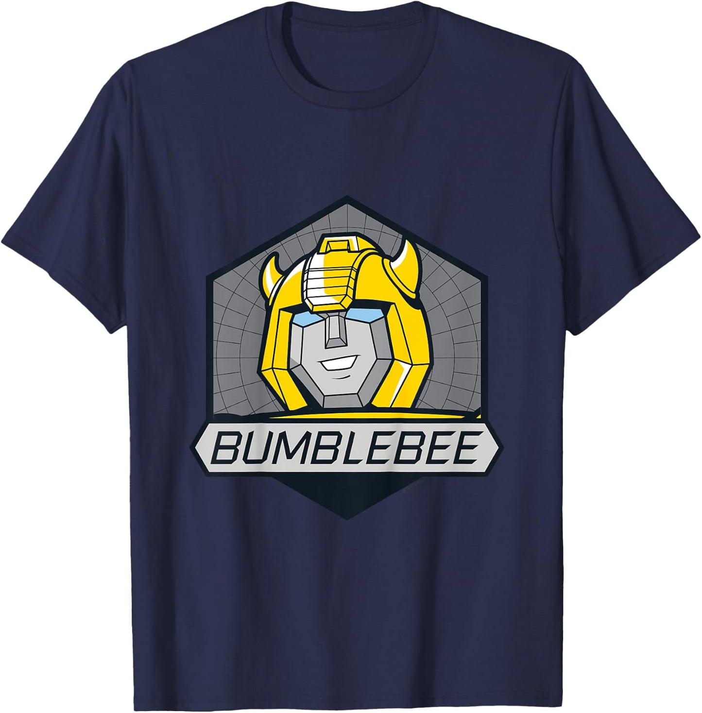 Children's Retro Badge Transformers Bumblebee Kids , Blue, 2 T-Shirt - T-Shirt | Navy