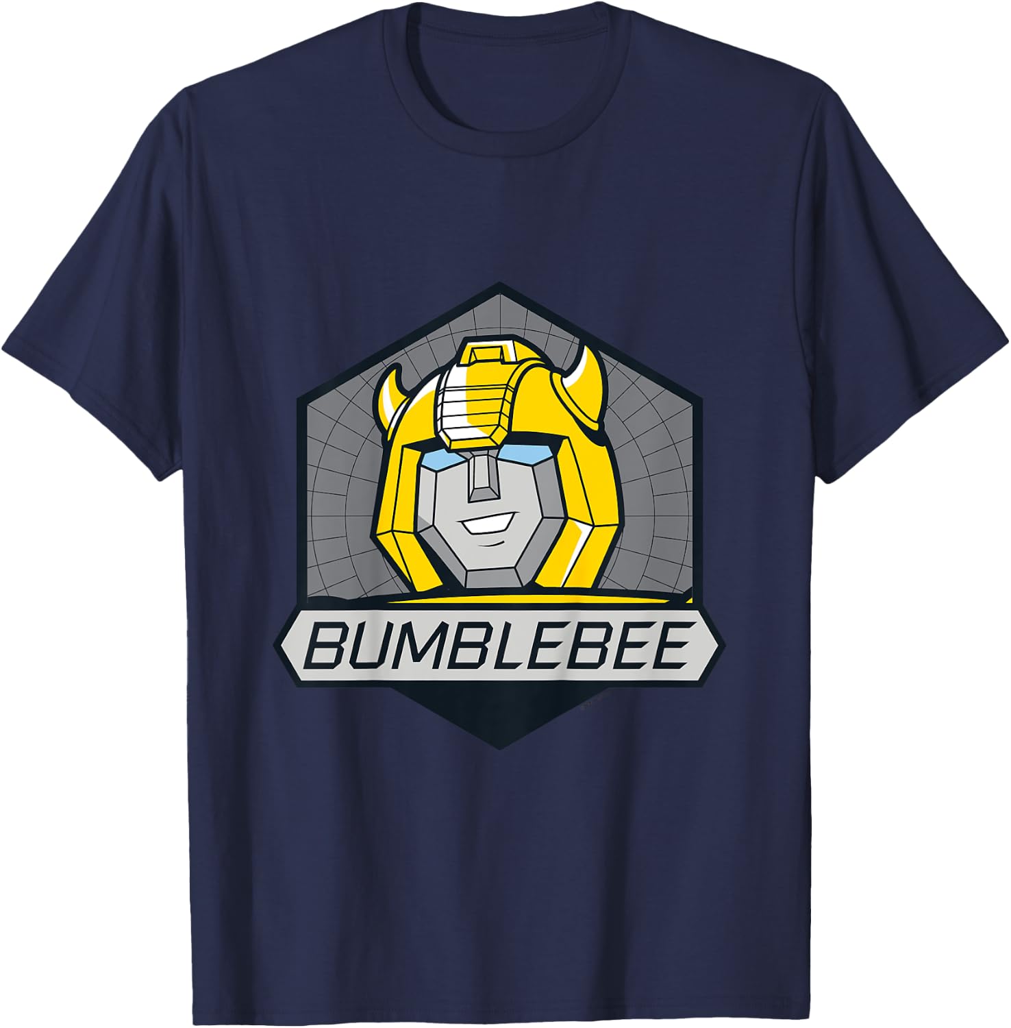 Children's Retro Badge Transformers Bumblebee Kids , Blue, 2 T-Shirt - T-Shirt | Navy