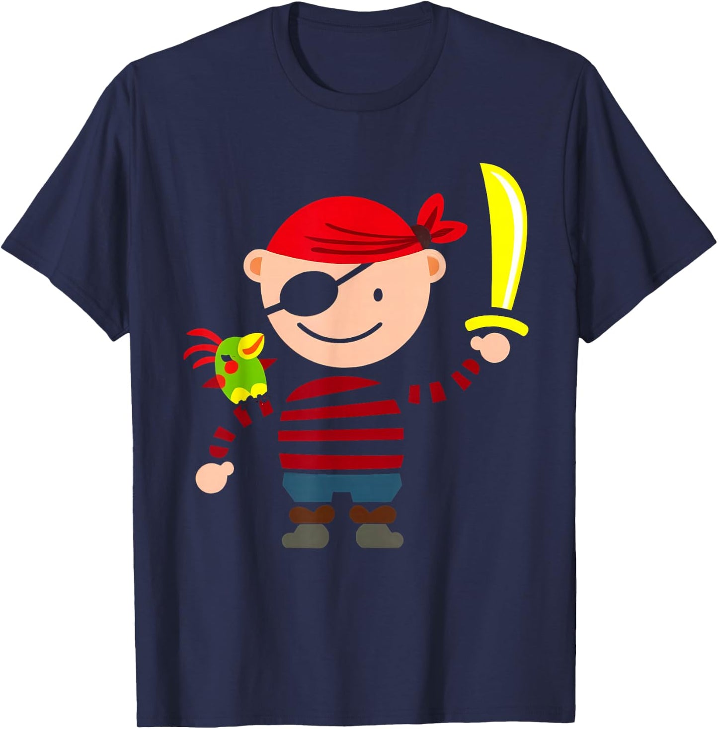 Pirate Costume Kids Sailor Captain Ahoy Shirt T-Shirt - T-Shirt | Navy