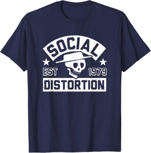 Offizielle Social Distortion , Erwachsene, Punk-Rock-Fans, Klassisch, Kurzarm, , Schwarz, S T-Shirt - T-Shirt | Navy
