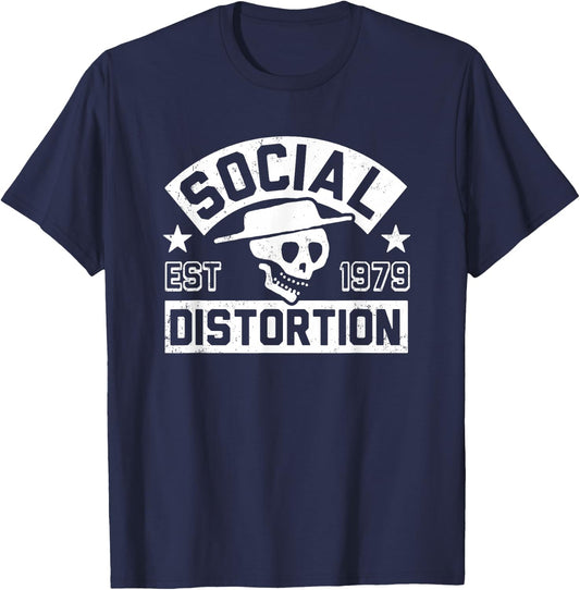 Offizielle Social Distortion , Erwachsene, Punk-Rock-Fans, Klassisch, Kurzarm, , Schwarz, S T-Shirt - T-Shirt | Navy