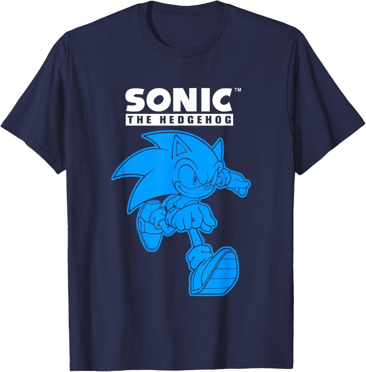 Sonic The Hedgehog Blue Shade Epic Run Portrait T-Shirt - T-Shirt | Navy
