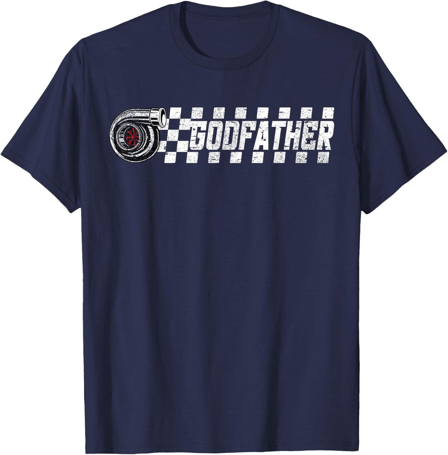 Birthday Party Matching Family Pit Crew Race Car Godfather T-Shirt - T-Shirt | Navy