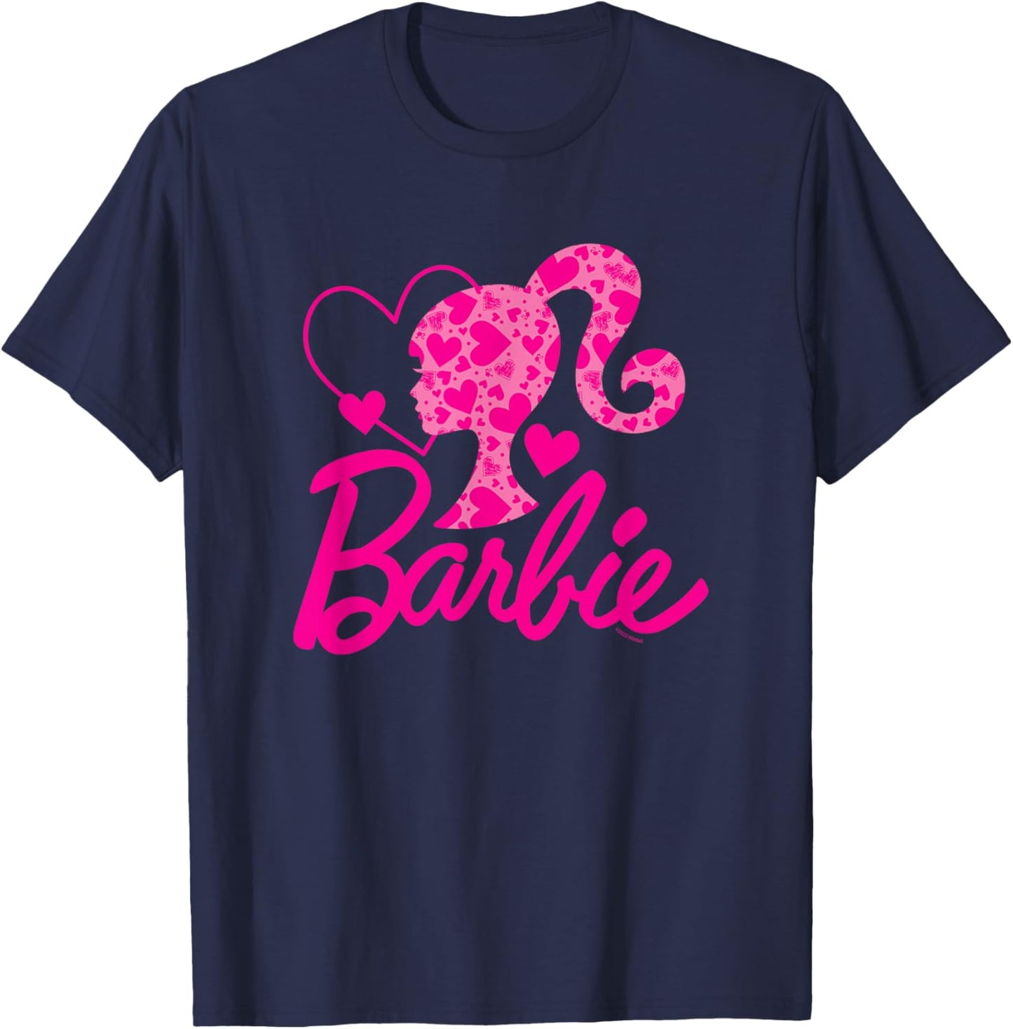 Barbie Heart Logo , black T-Shirt - T-Shirt | Navy