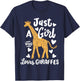 Giraffe Just a Girl Who Loves Giraffes T-Shirt - T-Shirt | Navy