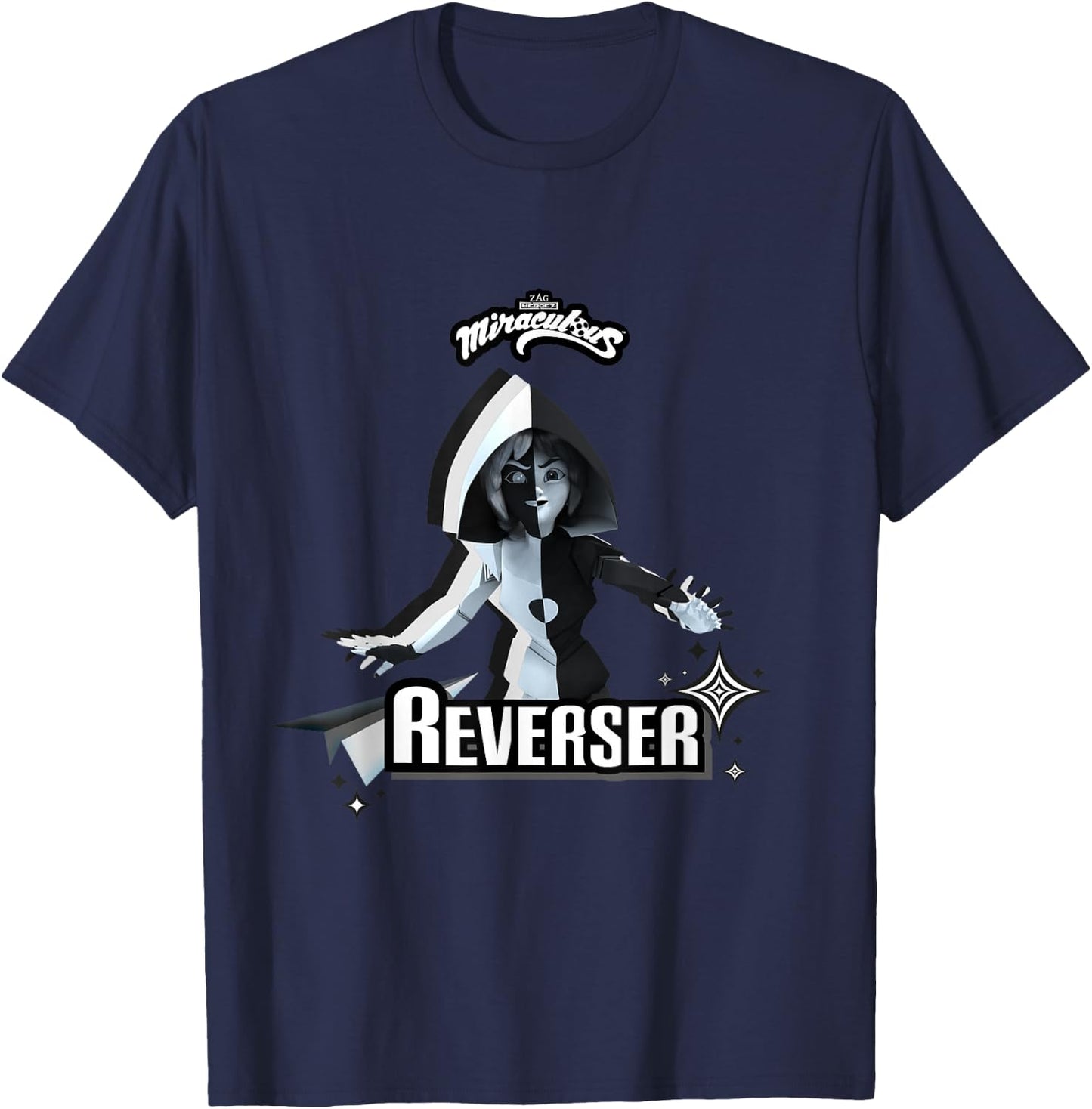Miraculous Ladybug Villains Collection Reverser T-Shirt - T-Shirt | Navy