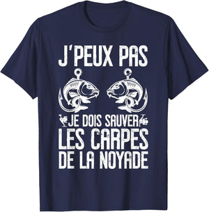 Carp Carpist Humour | Carp Fisherman | Fish , Black, S T-Shirt - T-Shirt | Navy