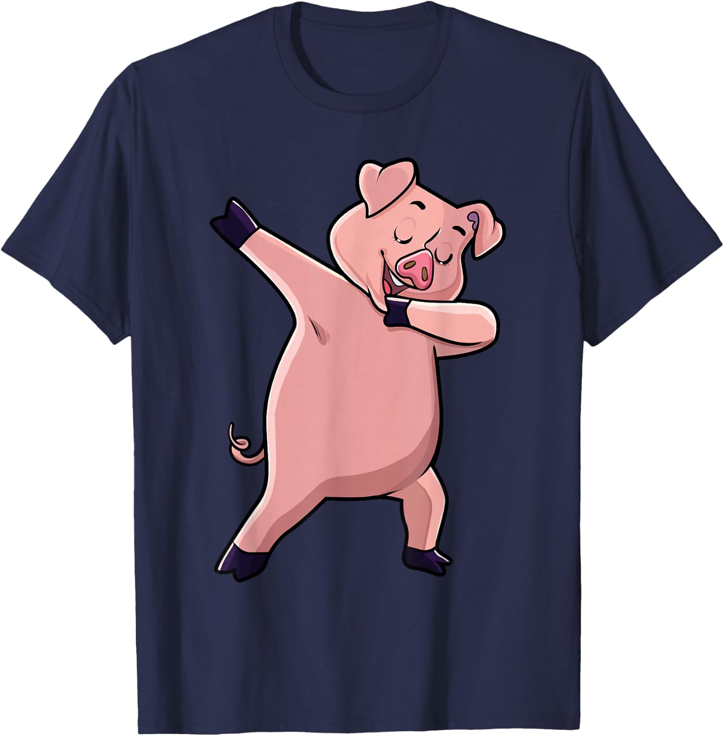 Dabbing Pig Farm Animal Lover Farmer Men Women Kids T-Shirt - T-Shirt | Navy