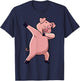 Dabbing Pig Farm Animal Lover Farmer Men Women Kids T-Shirt - T-Shirt | Navy