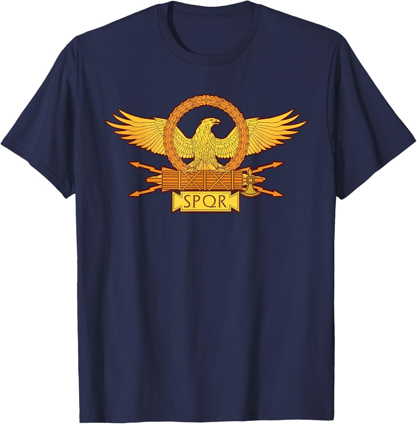 SPQR Roman Eagle Standard - SPQR T-Shirt - T-Shirt | Navy