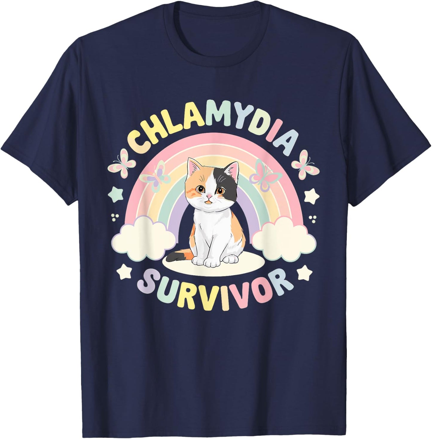 Vulgaire pour les hommes, homme inapproprié, survivant de la chlamydia T-Shirt - T-Shirt | Navy