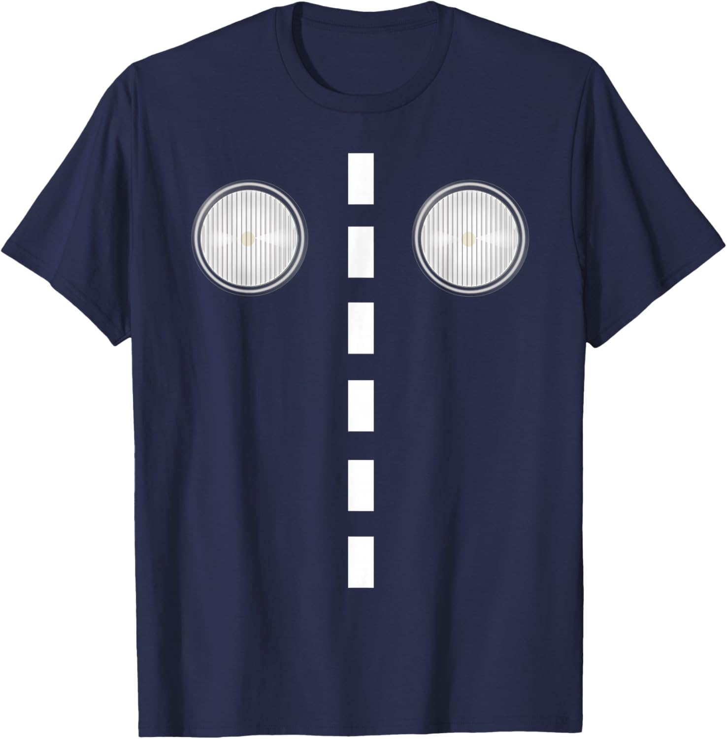 Headlights with Road Markings Funny Halloween Costume Shirt T-Shirt - T-Shirt | Navy