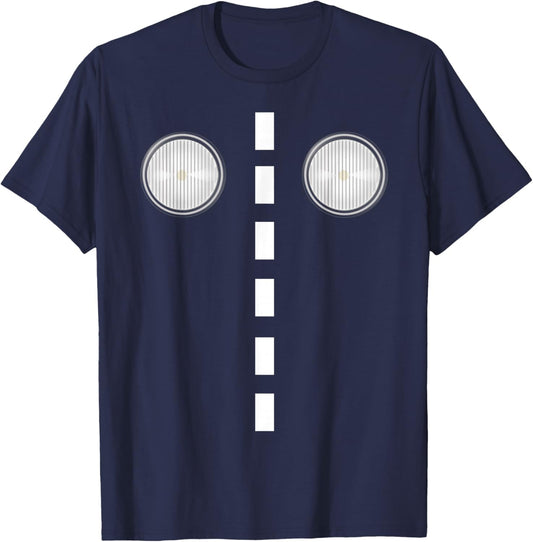 Headlights with Road Markings Funny Halloween Costume Shirt T-Shirt - T-Shirt | Navy