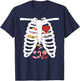 Skeleton Rib Cage X-ray Candy Funny Halloween Costume Kids T-Shirt - T-Shirt | Navy