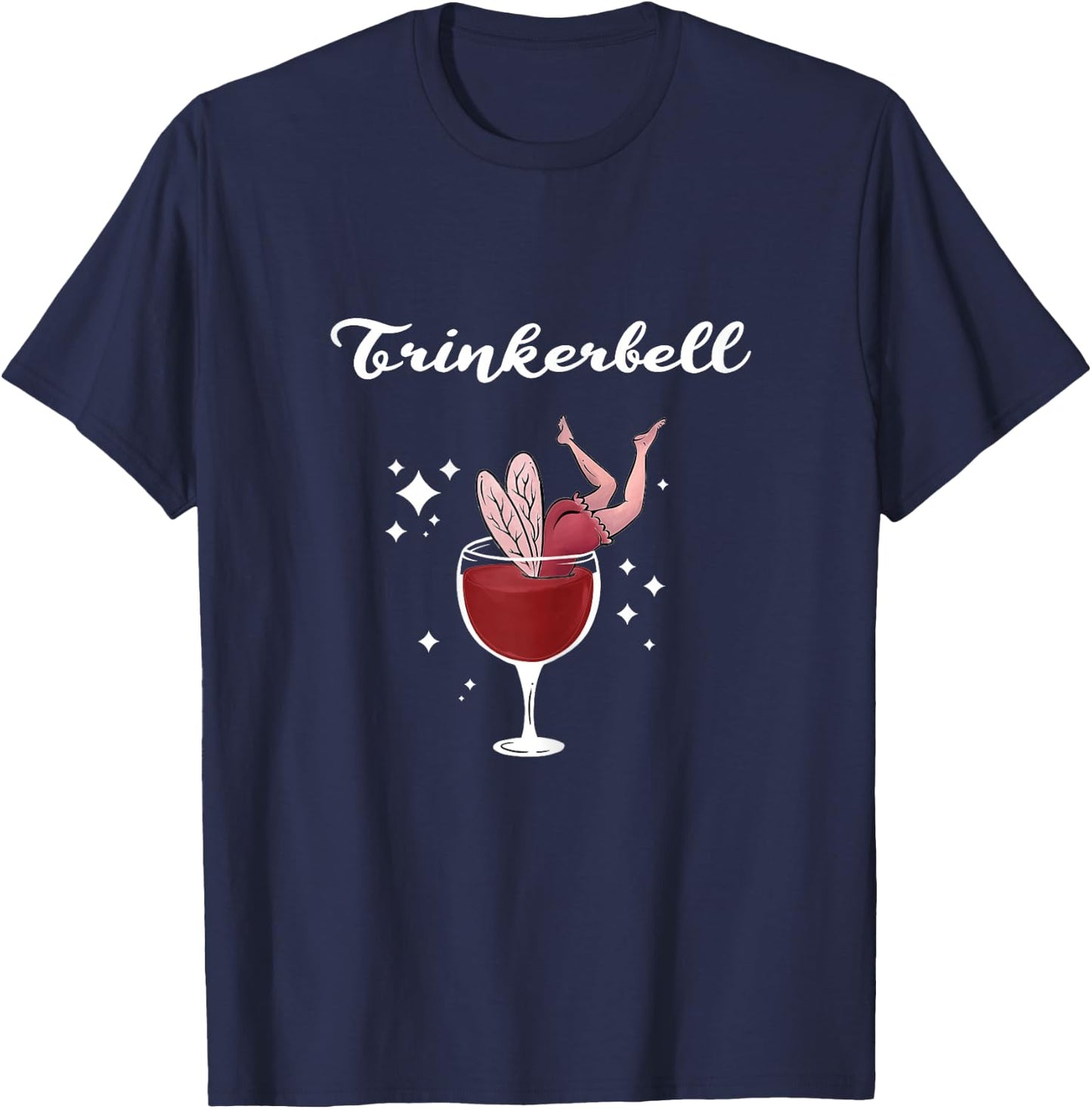 Women's Holla the Wine Fairy - Wine Vino Trinkerbell , black, s T-Shirt - T-Shirt | Navy