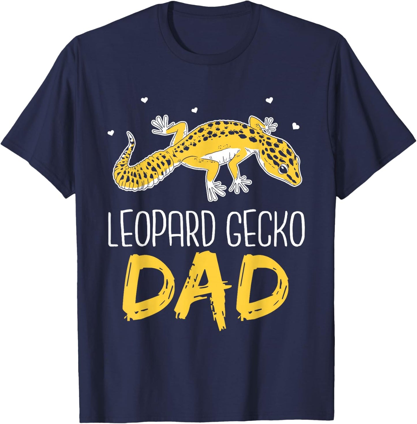 Leopard Gecko Dad Lizards Lizard Reptile Leopard Gecko T-Shirt - T-Shirt | Navy