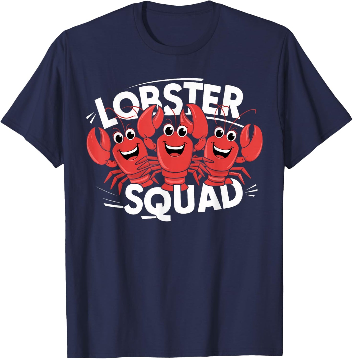 Cute Lobster Squad for Lobster Lover Design | Kids Lobster T-Shirt - T-Shirt | Navy