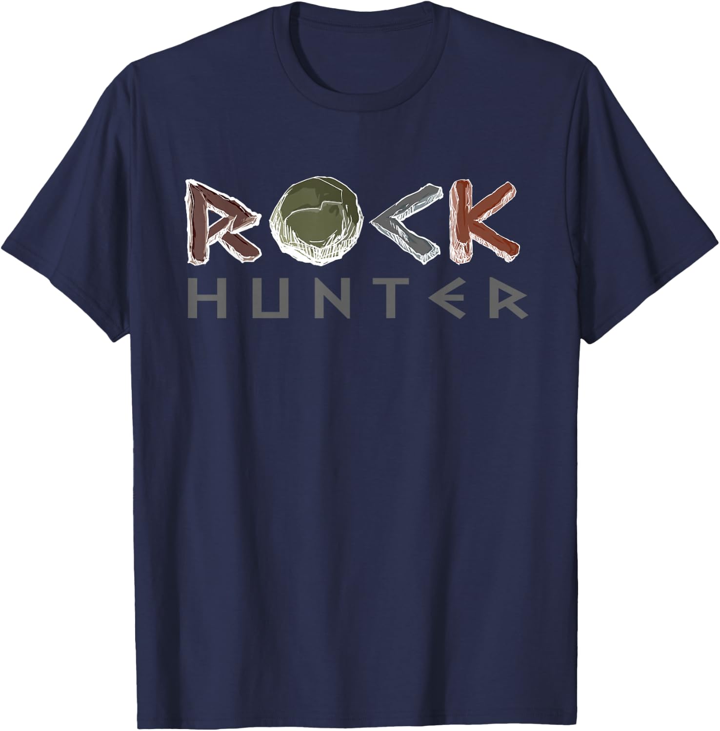 Rock Hunter Funny Rockhounding Petrology Geology Geode Lover T-Shirt - T-Shirt | Navy
