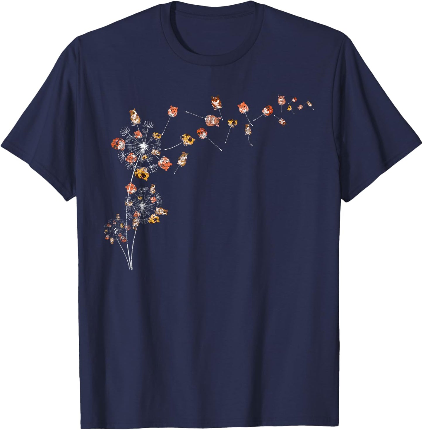 Animal Hamster Owner Dandelion Pet Lover Cute Hamster T-Shirt - T-Shirt | Navy