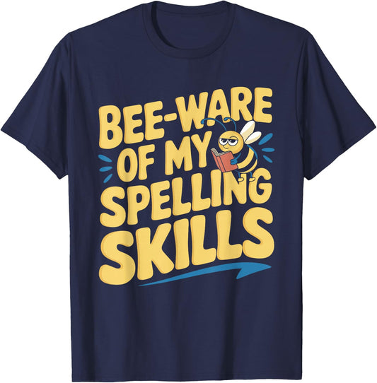 Spelling Bee Humor Spelling Champion Word Nerd Spelling T-Shirt - T-Shirt | Navy