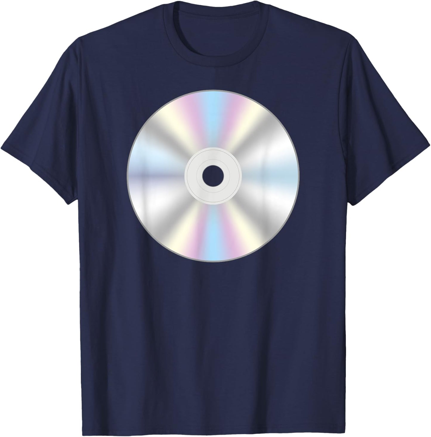 Retro 90s 2000s Costume Music CD Compact Disc T-Shirt - T-Shirt | Navy