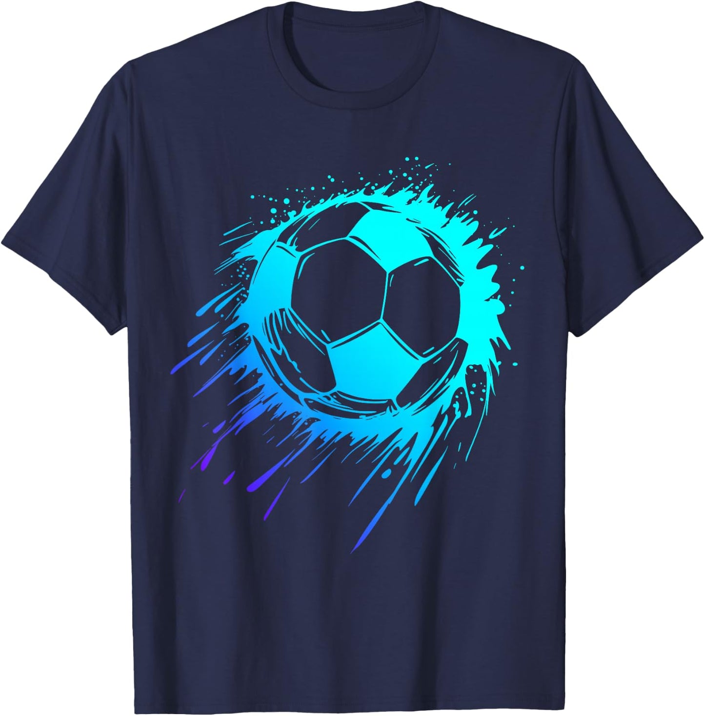 Blue Football Player Men's Football Boys Football , black T-Shirt - T-Shirt | Navy