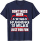 Funny Marathon Runner Never Mess With A Runner T-Shirt - T-Shirt | Navy