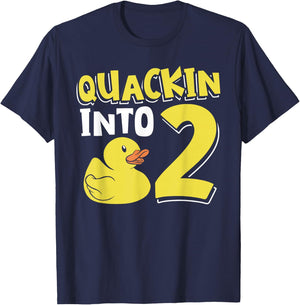 Rubber Ducky 2 Year Old Birthday Rubber Duck T-Shirt - T-Shirt | Navy