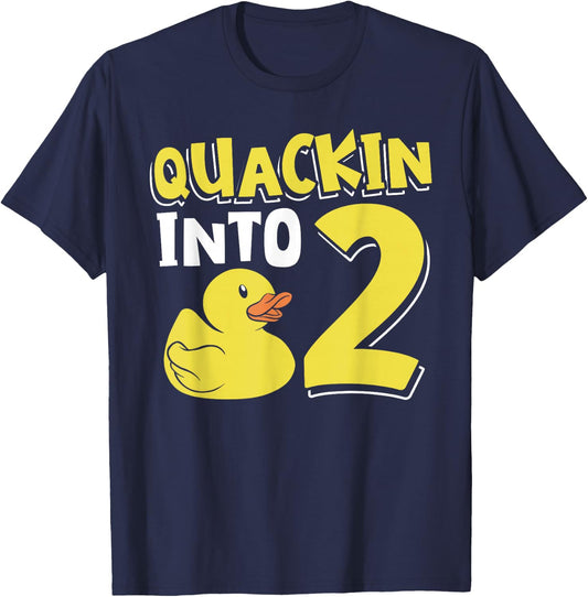 Rubber Ducky 2 Year Old Birthday Rubber Duck T-Shirt - T-Shirt | Navy