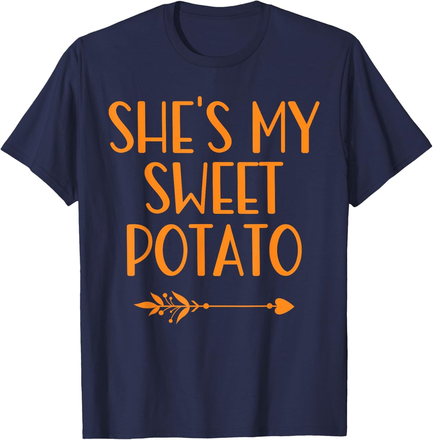 Thanksgiving Matching Couple She's My Sweet Potato I Yam T-Shirt - T-Shirt | Navy