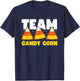 Cute Team Candy Corn Funny Matching Halloween Lazy Costume T-Shirt - T-Shirt | Navy