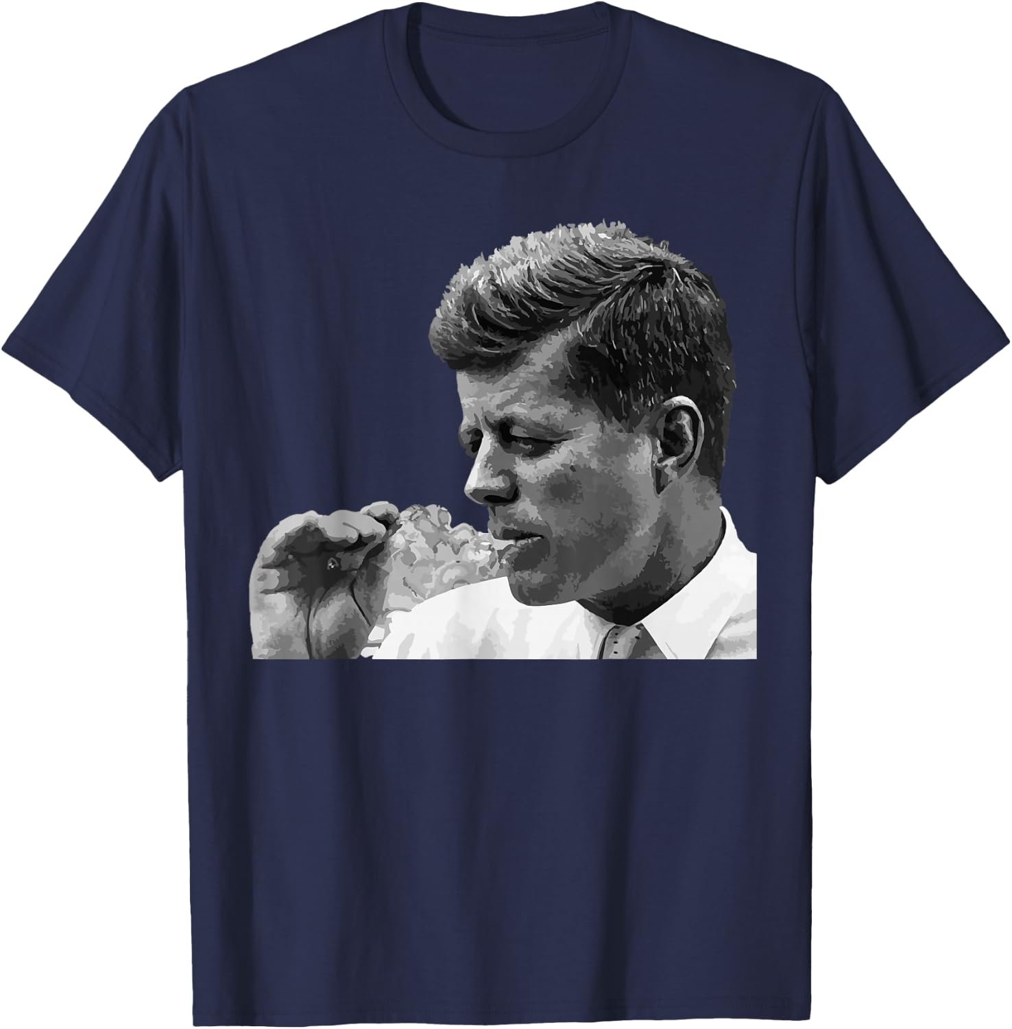 JFK John F Kennedy Cigar Smoking Smoker T-Shirt - T-Shirt | Navy