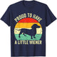 Dachshund Proud To Have A Little Wiener Dog Lover Vintage Women Girls Kids T-Shirt - T-Shirt | Navy