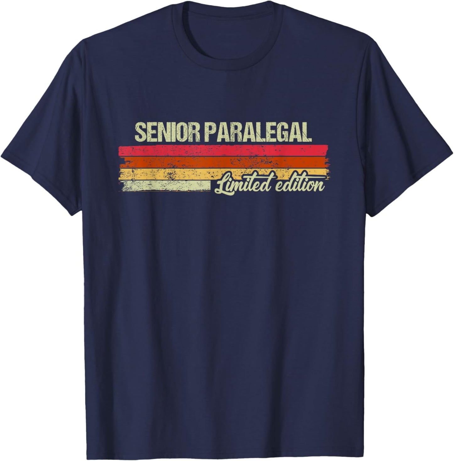 Vintage Senior Paralegal Limited Edition T-Shirt - T-Shirt | Navy