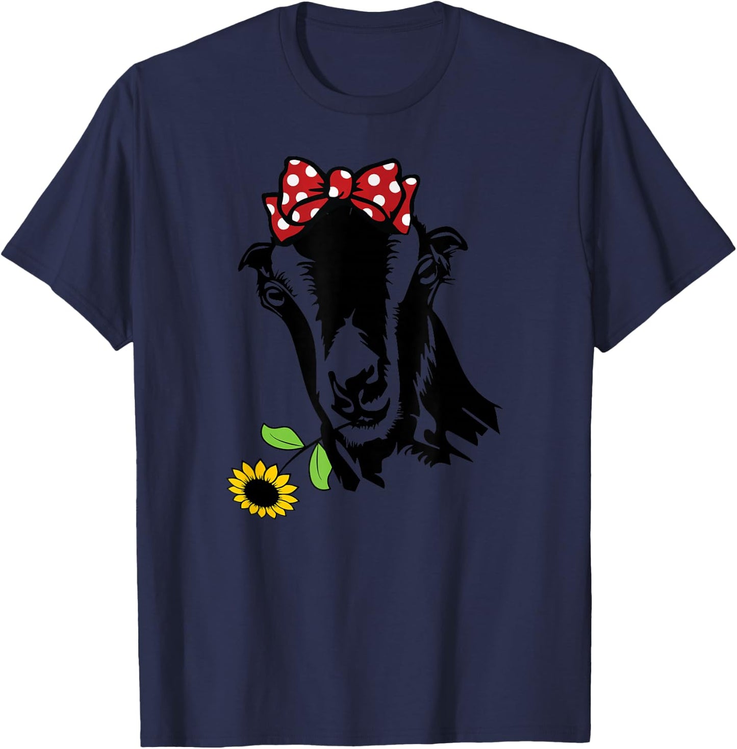 Lamancha Goat Sunflower Lamancha Goat Mama T-Shirt - T-Shirt | Navy
