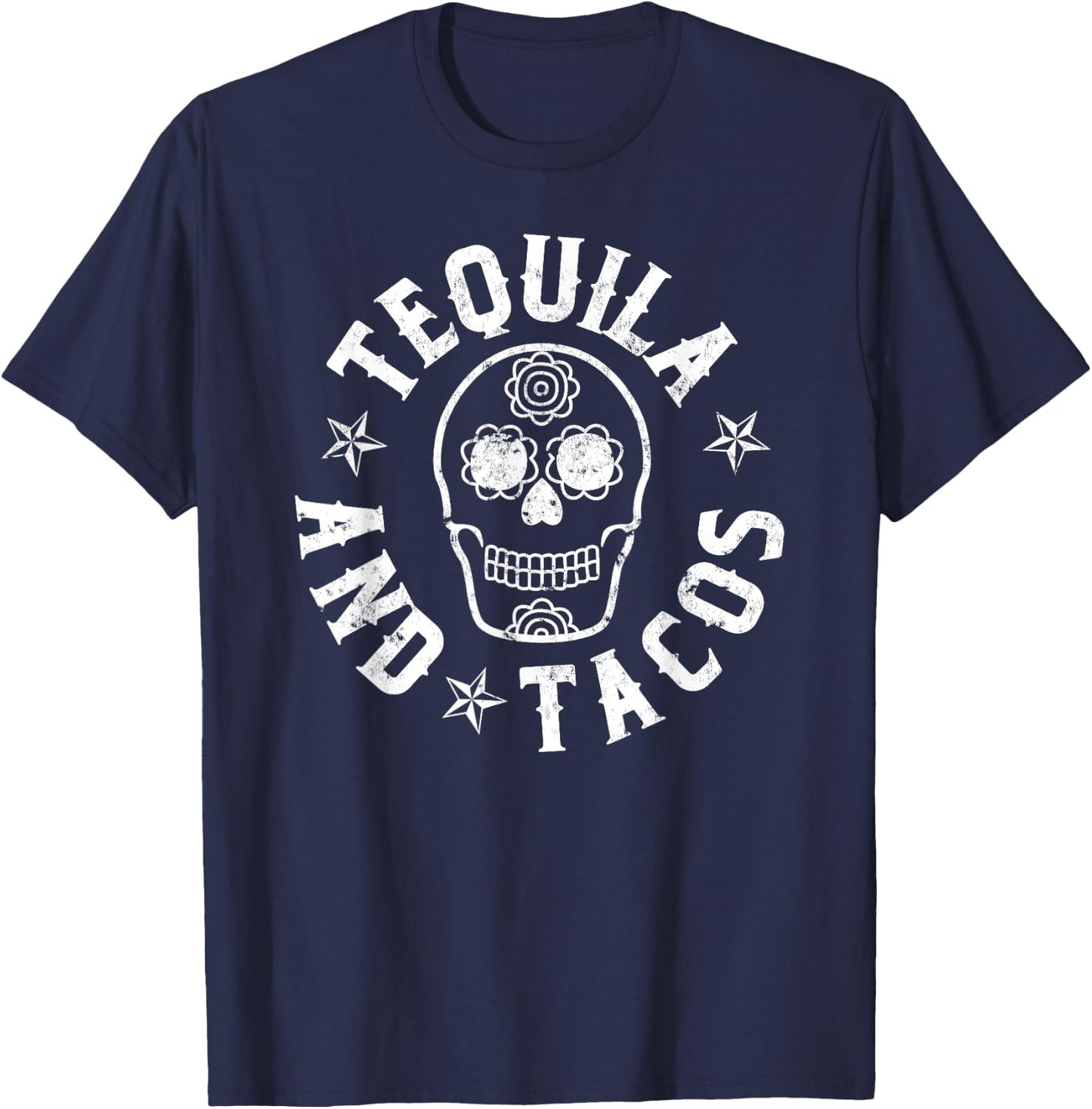 Tequila And Tacos Cinco De Mayo Mexican Food T-Shirt - T-Shirt | Navy