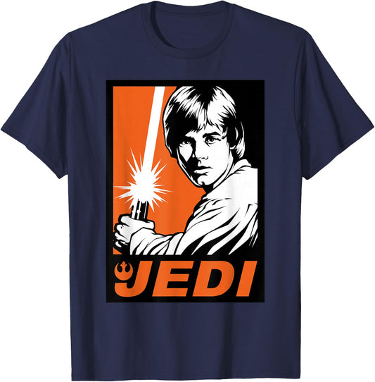 Star Wars Luke Skywalker Rebel Jedi T-Shirt - T-Shirt | Navy