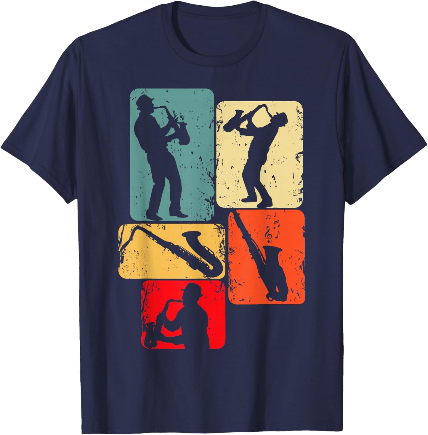 Saxophone Saxophone Man Child , Black T-Shirt - T-Shirt | Navy