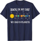 Back in My Day We Had Nine Planets Solar System T-Shirt - T-Shirt | Navy