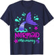 Mermaid Mommy Party Matching Birthday Women Mom Mama Family T-Shirt - T-Shirt | Navy