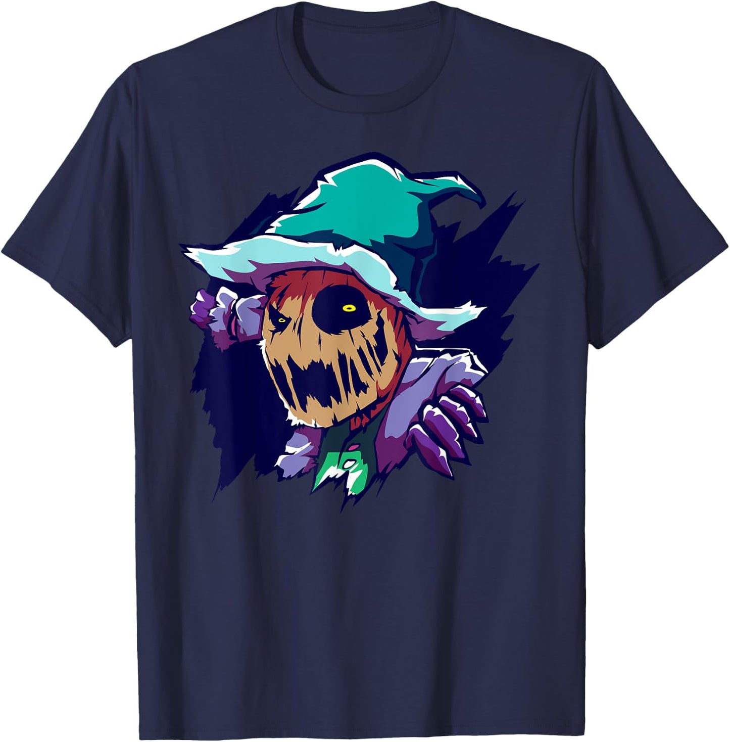 Scarecrow T Shirt Halloween Costume Farmer Farm Ranch T-Shirt - T-Shirt | Navy