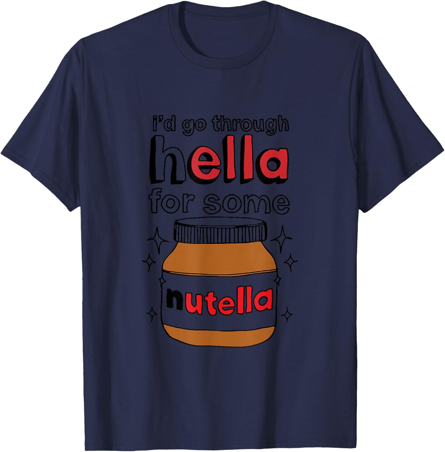 I Would Look for Nutella Clothing at Hella , gray T-Shirt - T-Shirt | Navy