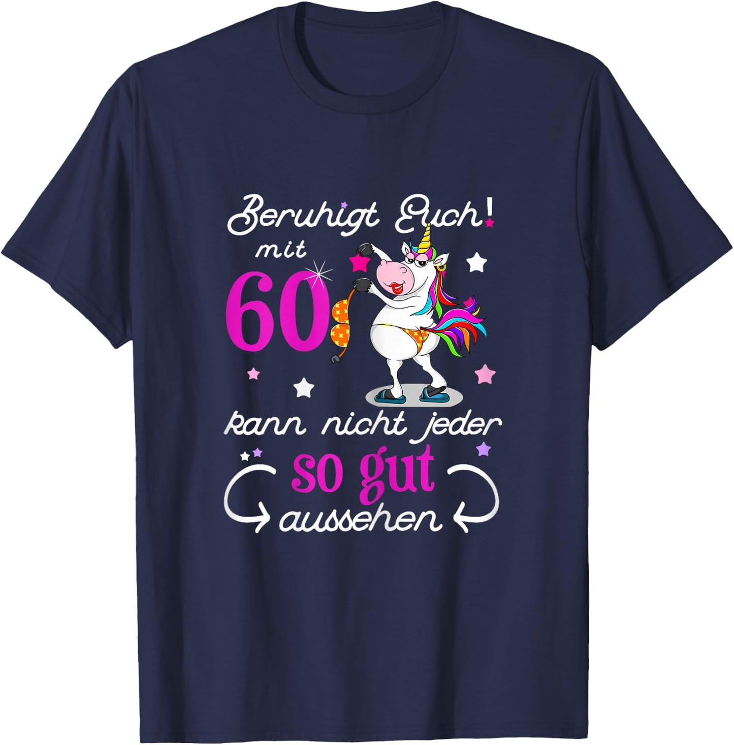 Women's 60th Birthday Vintage 1964 60 Years Gift Woman , black T-Shirt - T-Shirt | Navy