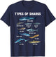 Types of shark shark T-Shirt - T-Shirt | Navy