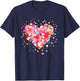 Heart Design Colourful Confetti Hearts Valentine's Day , black T-Shirt - T-Shirt | Navy