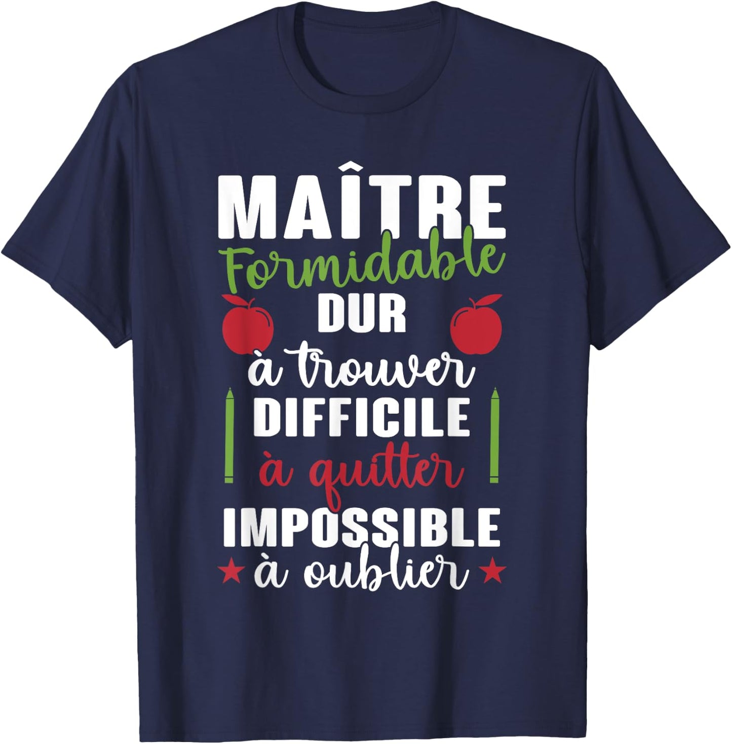 Original Gift School Teacher End of Year Thank You T-Shirt - T-Shirt | Navy