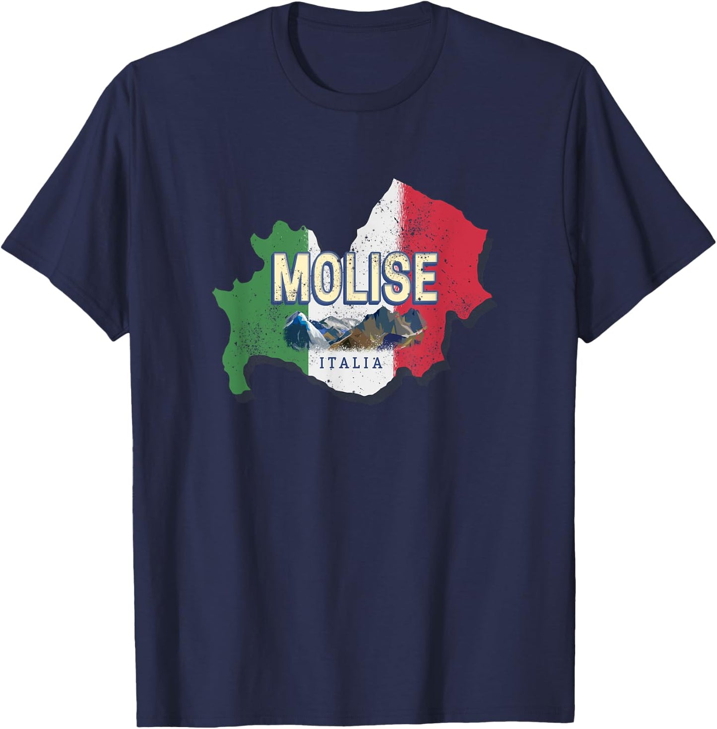 Molise Italy Retro Region Map Vintage Souvenir T-Shirt - T-Shirt | Navy