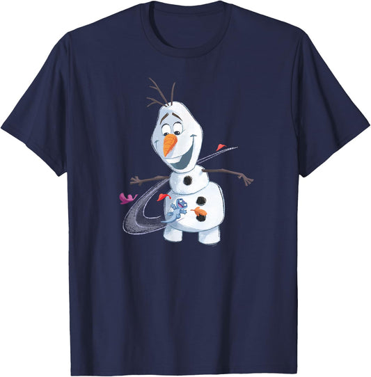 Disney Frozen 2 Olaf & Mattias Autumn Fun , black, s T-Shirt - T-Shirt | Navy