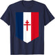 Drapeau Français avec Croix de Lorraine , Black, S T-Shirt - T-Shirt | Navy